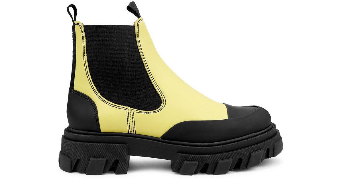 yellow chelsea boots