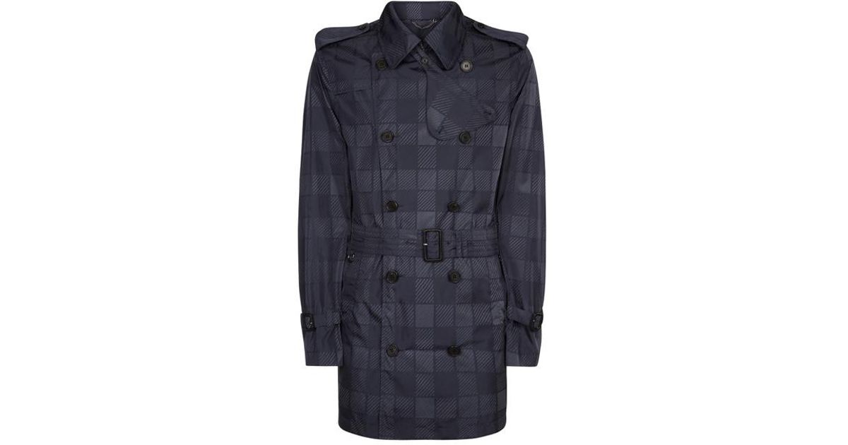 Aquascutum Voyager Packaway Trench Coat in Charcoal (Blue) for Men - Lyst