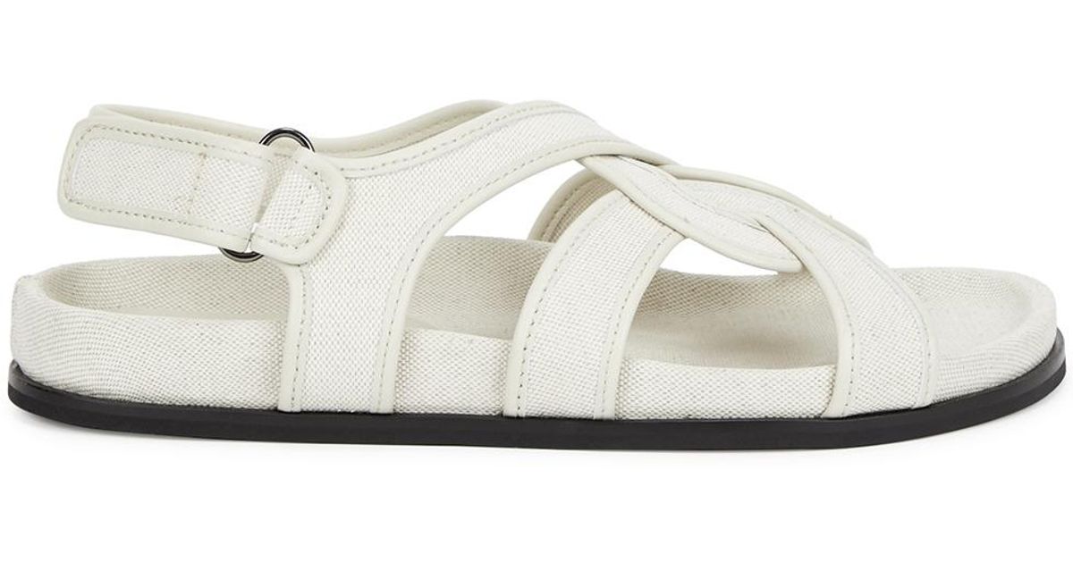 Totême The Chunky Canvas Sandals in White | Lyst