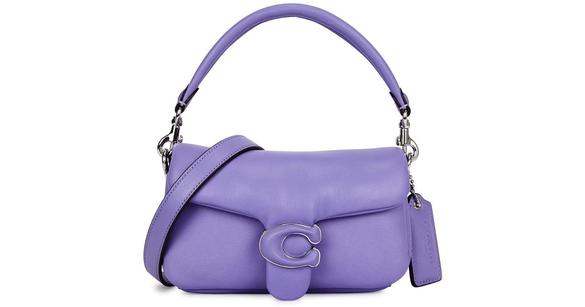 COACH Pillow Tabby 18 Leather Cross-body Bag in Purple | Lyst