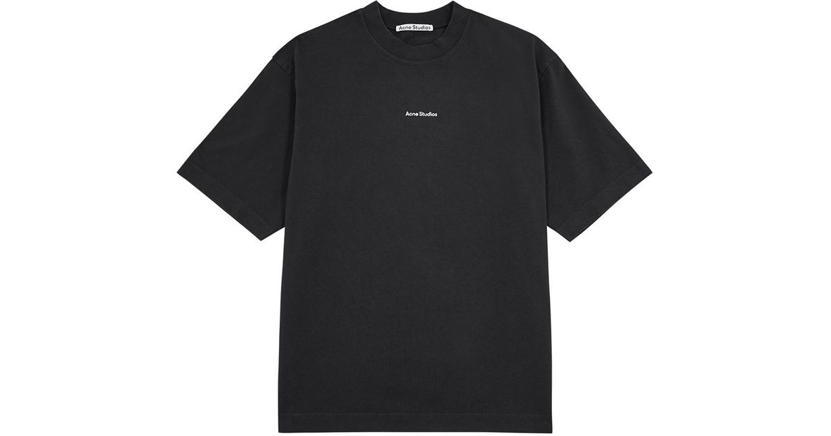Acne Studios Extorr Logo Cotton T-shirt in Black for Men | Lyst
