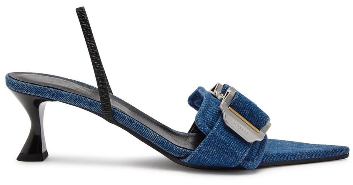 Ancuta Sarca X Dion Lee Slingback Mules in Blue Lyst UK