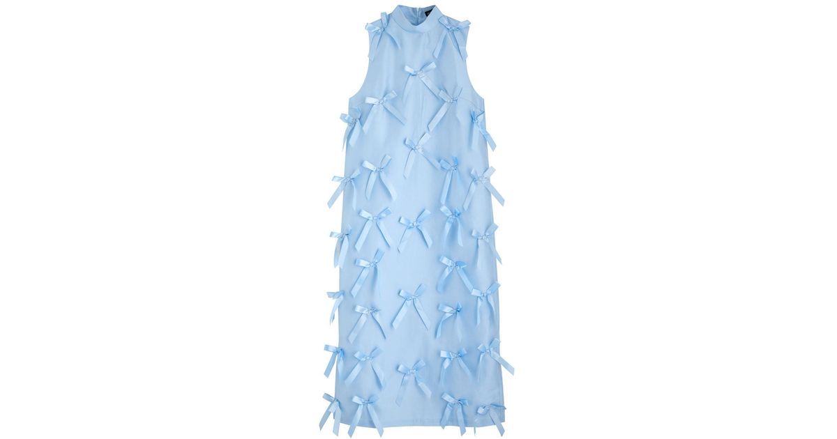 【英国発Sister Jane】Ribbons bow-embellished taffeta dress SISTER JANE Ribbons bow-embellished taffeta midi dress