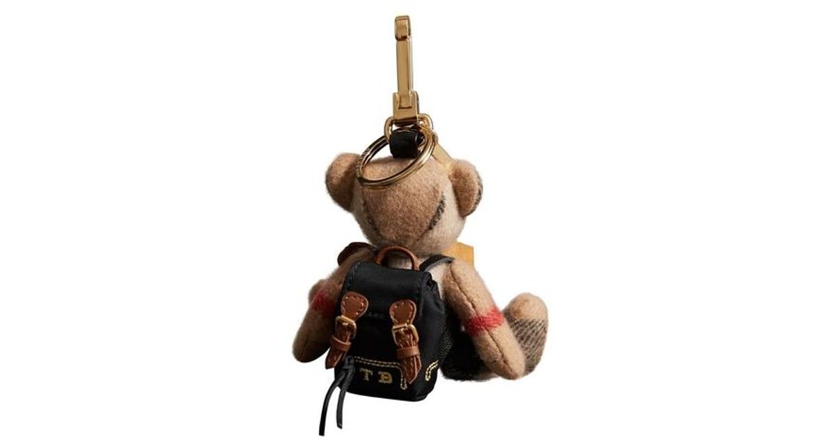 Burberry Thomas Bear Charm With Rucksack | Lyst