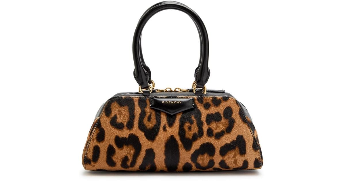 Givenchy Antigona East-West Mini-Print Calf Hair Cross-Body Bag