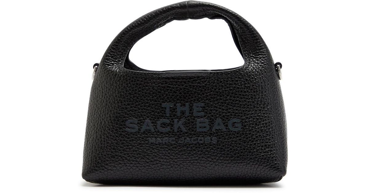 Sack Micro Marc Jacobs The Sack Micro Leather Top Handle Bag in Black | Lyst UK