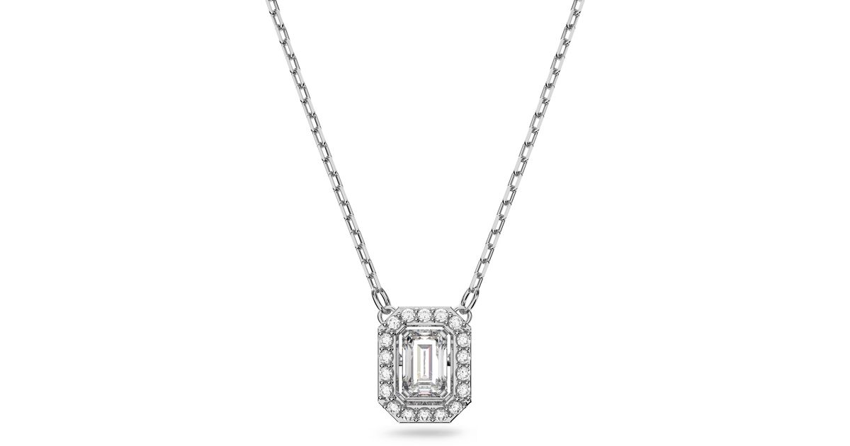 Swarovski Millenia Necklace Octagon Cut White Rhodium Plated Lyst UK