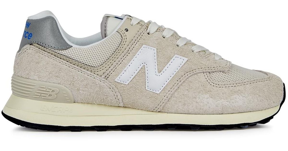 New Balance 57/40 Panelled Suede Sneakers in Cream (White) Lyst