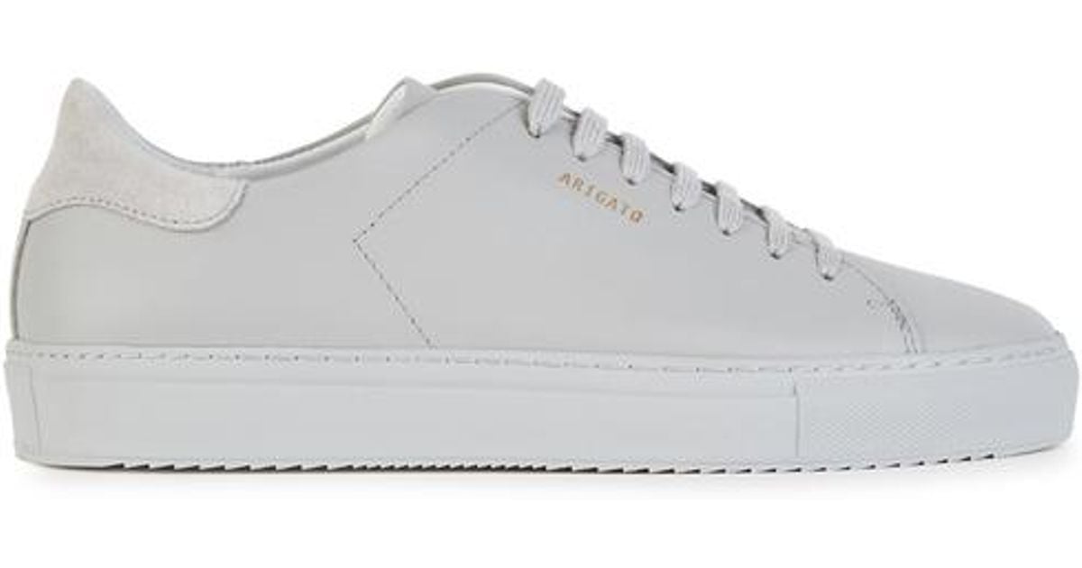 grey leather trainers