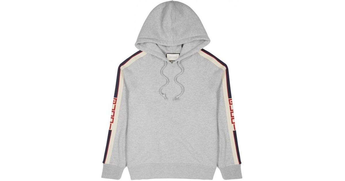 gucci technical hoodie grey