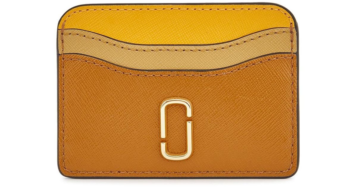 Marc Jacobs The Snapshot Panelled Leather Card Holder in Orange Lyst
