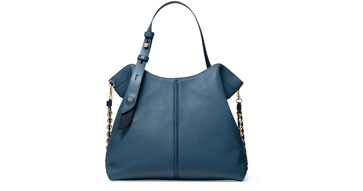 downtown astor small pebbled leather shoulder bolsa