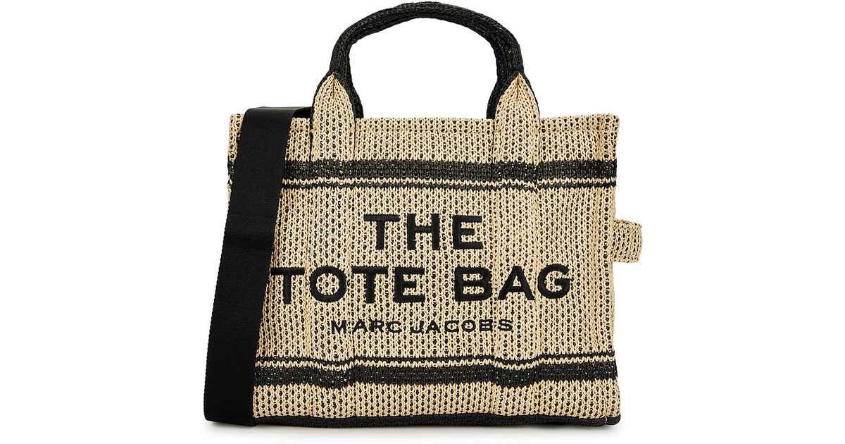Marc Jacobs Canvas The Tote Small Straw Bag in Natural | Lyst