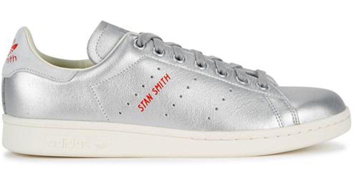 stan smith silver trainers