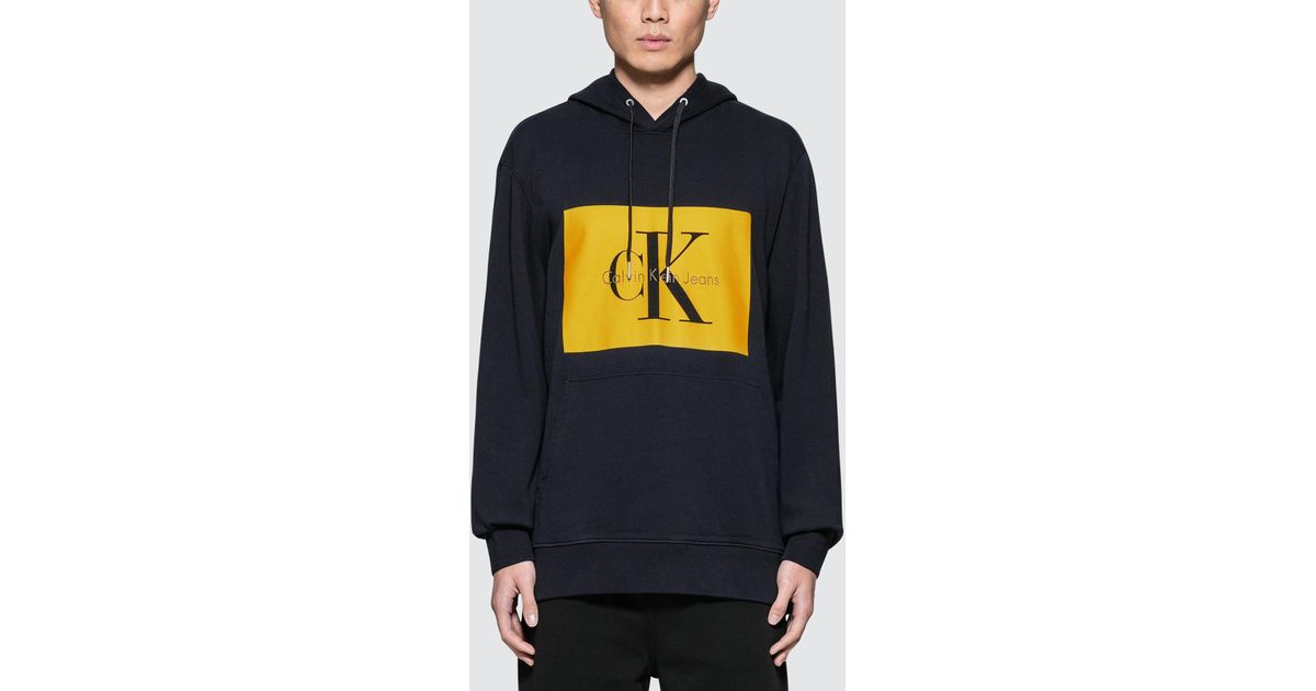 calvin klein box logo hoodie