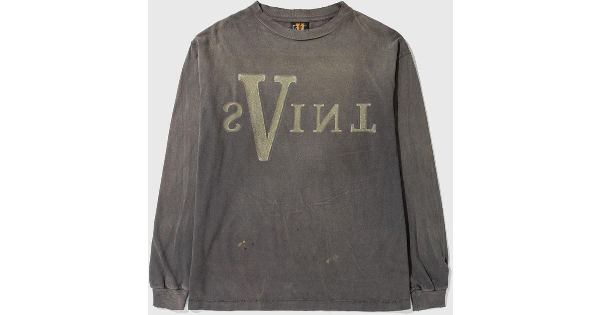 Saint Michael X Vlone Maria Long Sleeve T-shirt in Gray for Men | Lyst