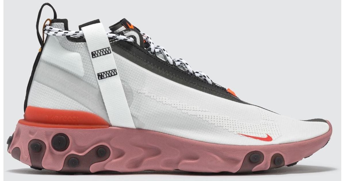 nike react runner mid wr ispa white light crimson