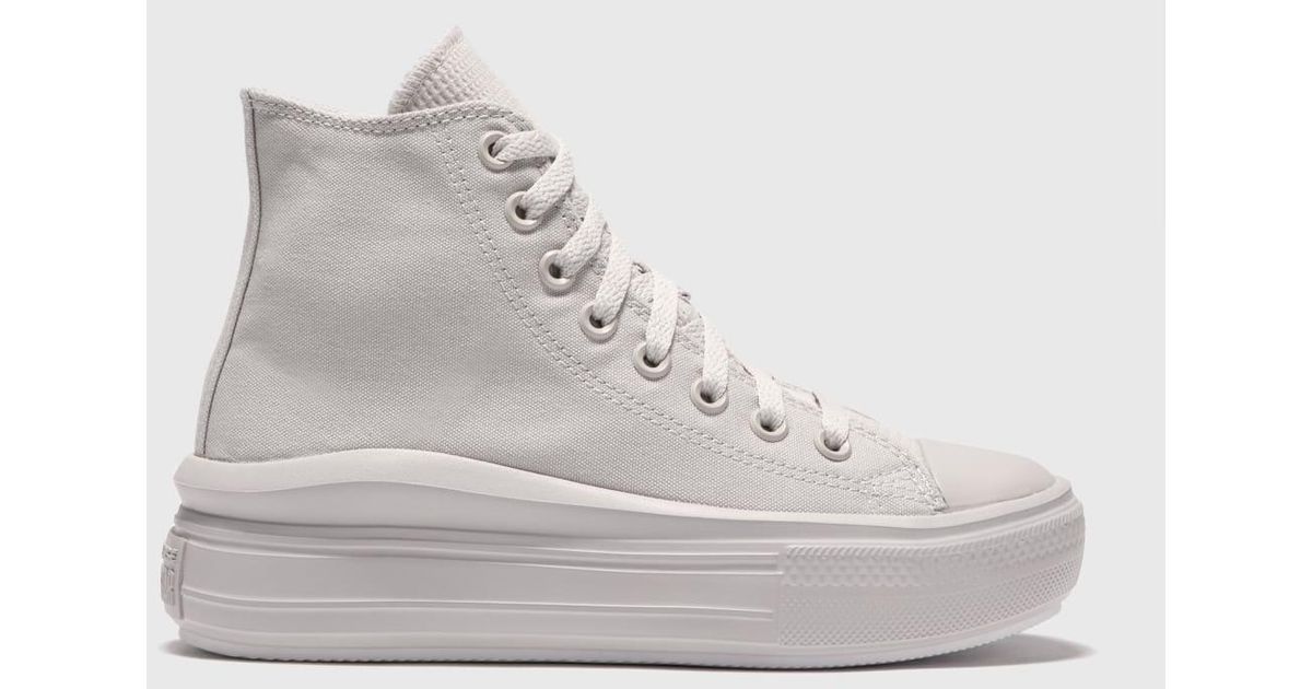 Converse Chuck Taylor All Star Move Platform in Gray | Lyst