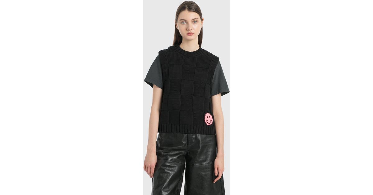 ganni cotton robe knit vest