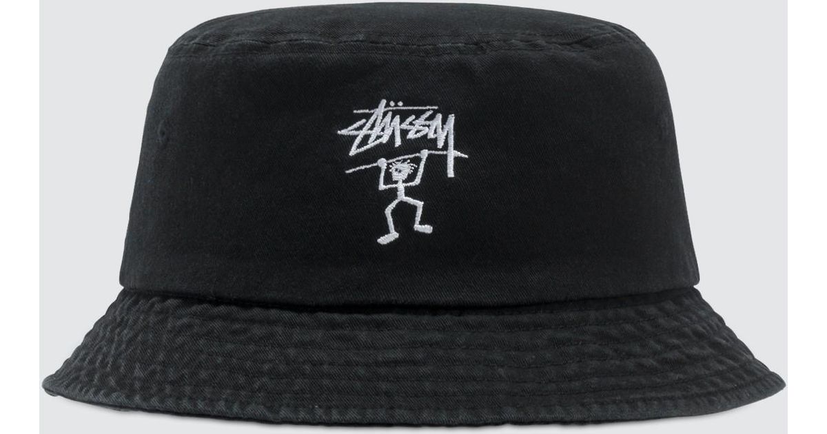 stussy warrior man bucket hat