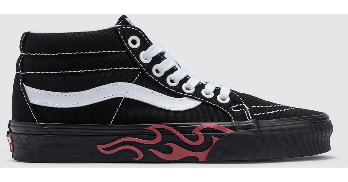 vans sk8 mid flame