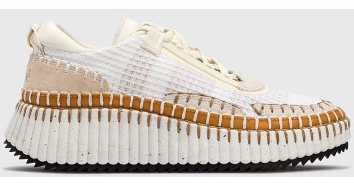 Chloé Rubber Nama Sneakers in White - Lyst