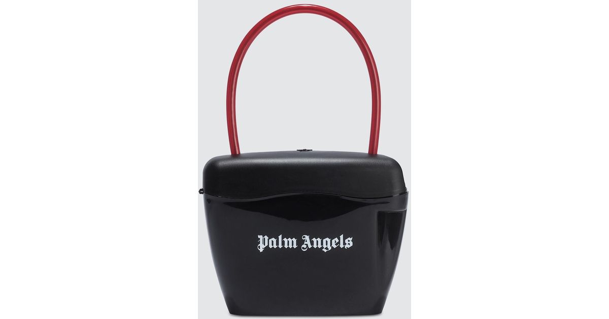 Palm Angels Padlock Bag in Black White (Black) - Lyst