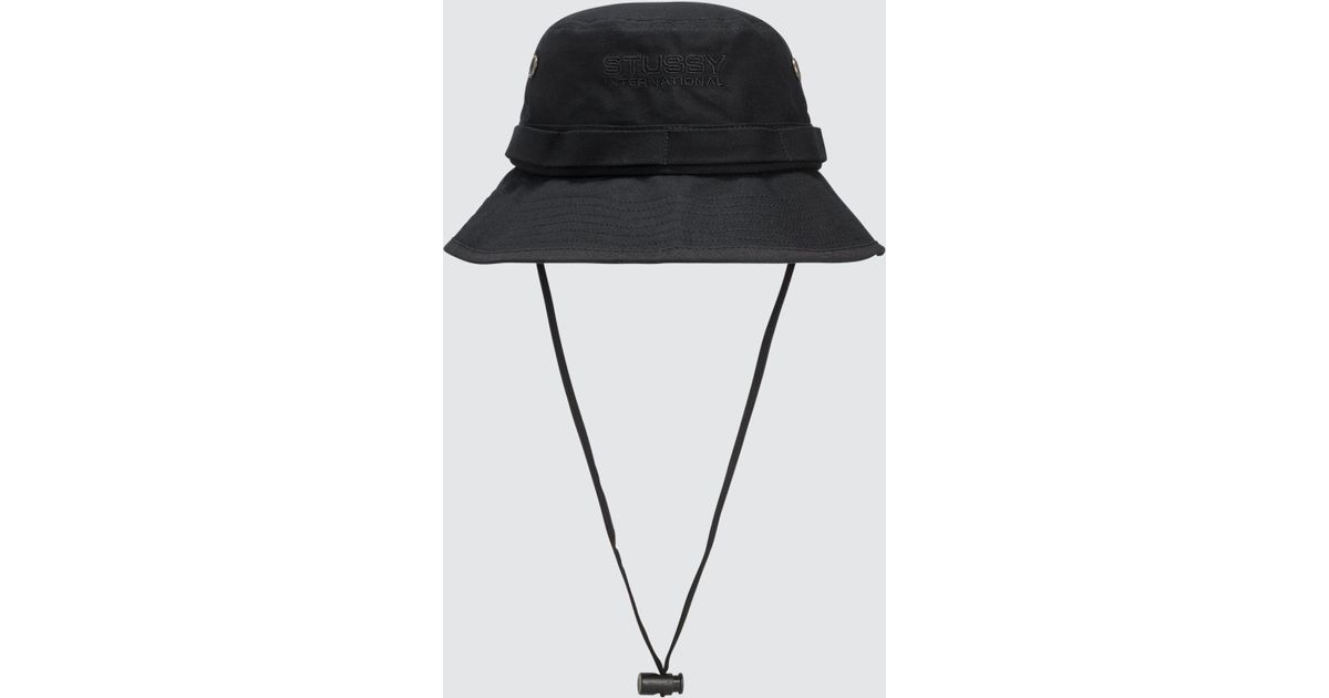 black fisherman hat