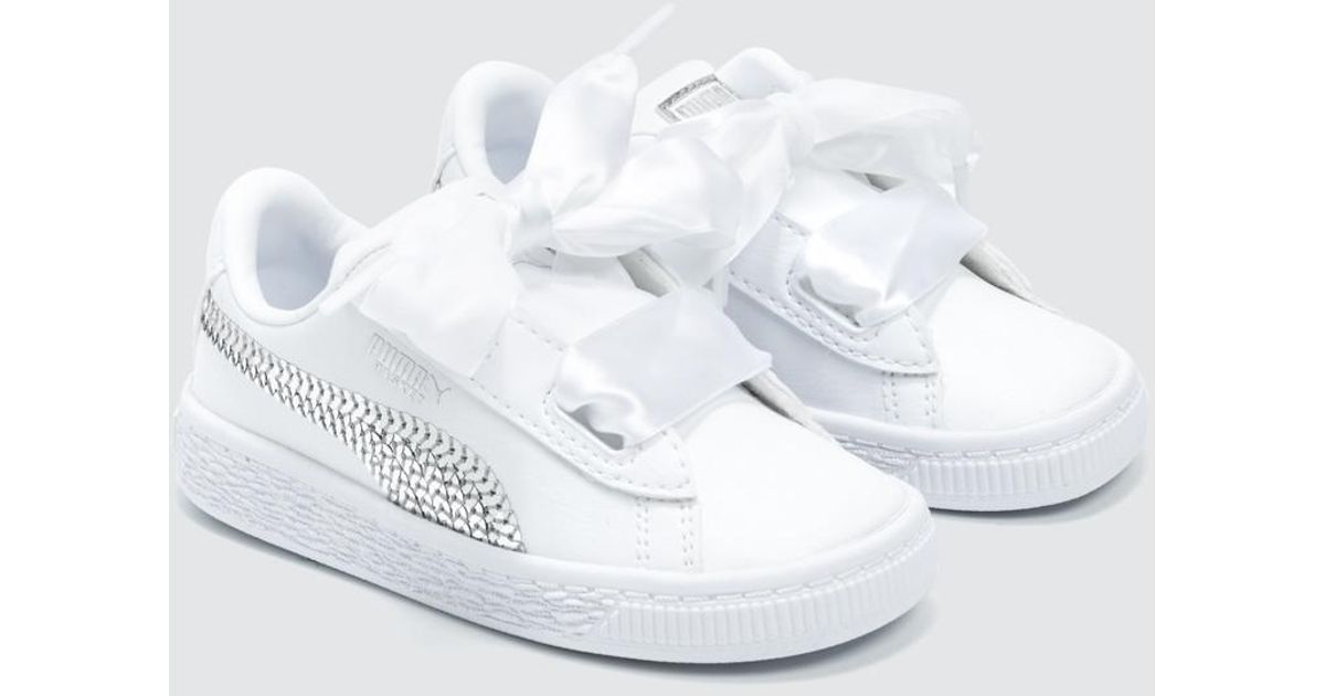 puma basket heart bling infant