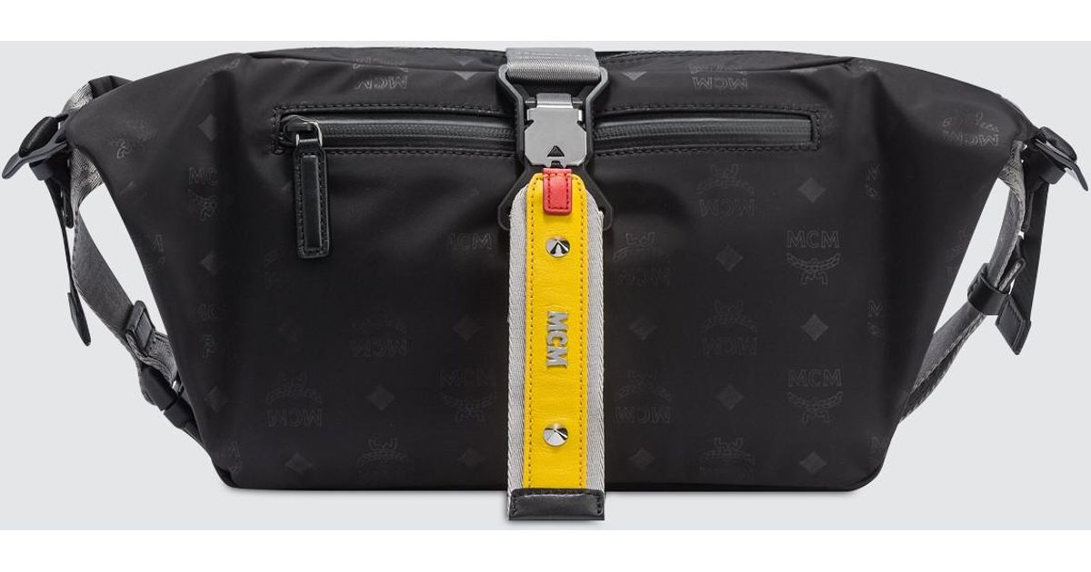 mcm black sling bag