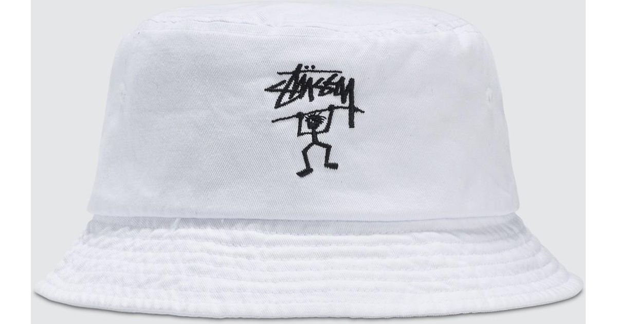 stussy warrior man bucket hat
