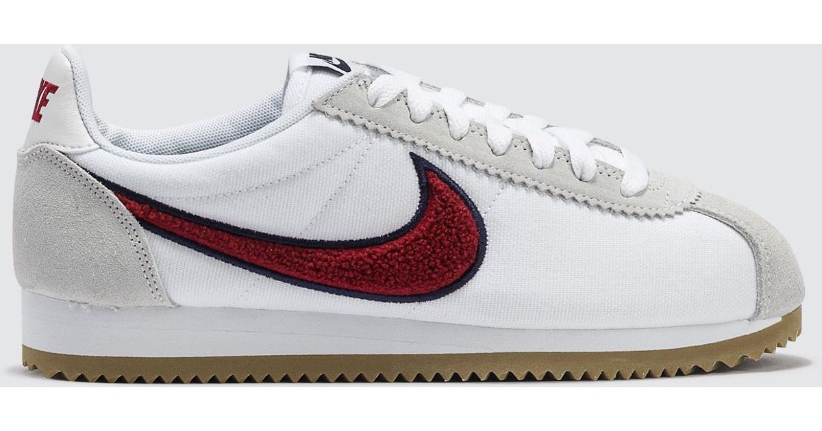 nike cortez red and white