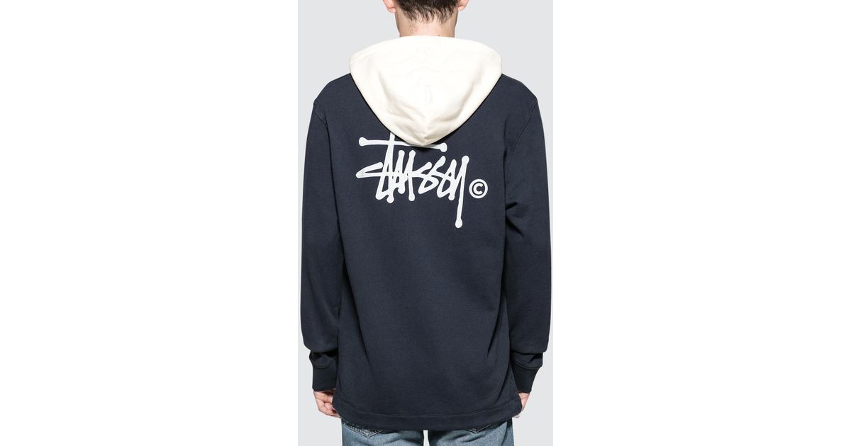 stussy hoodie two tone