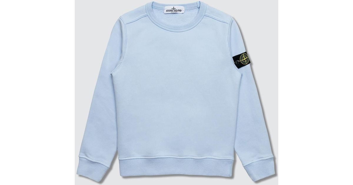 Stone Island Cotton Basic Creneck Sweater (infant) in Light Blue (Blue) for  Men - Lyst