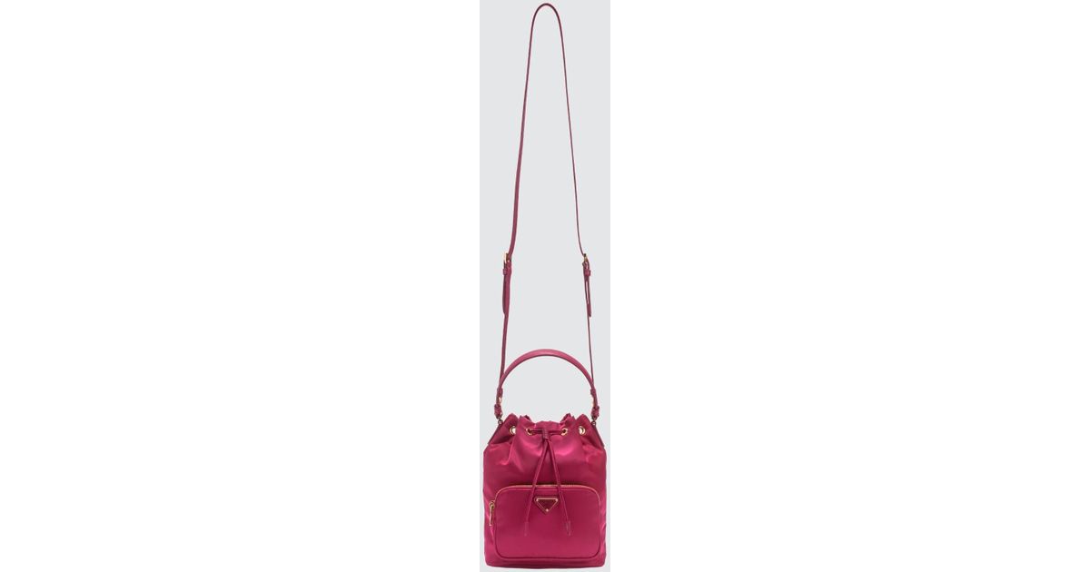 prada bucket bag pink