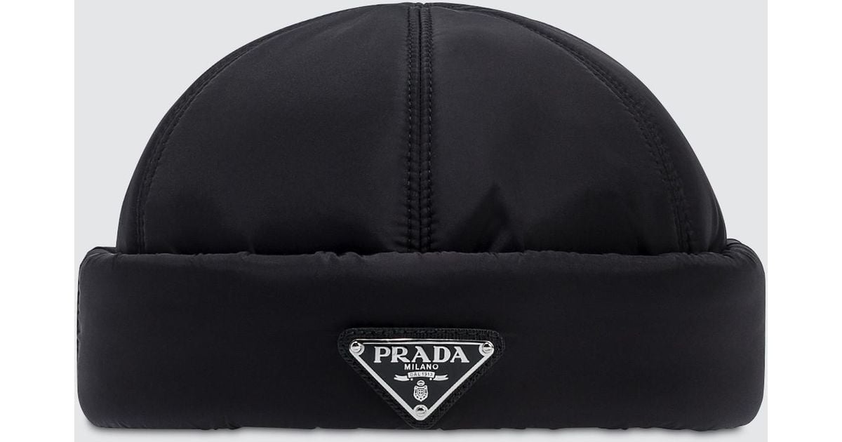 prada padded nylon beanie