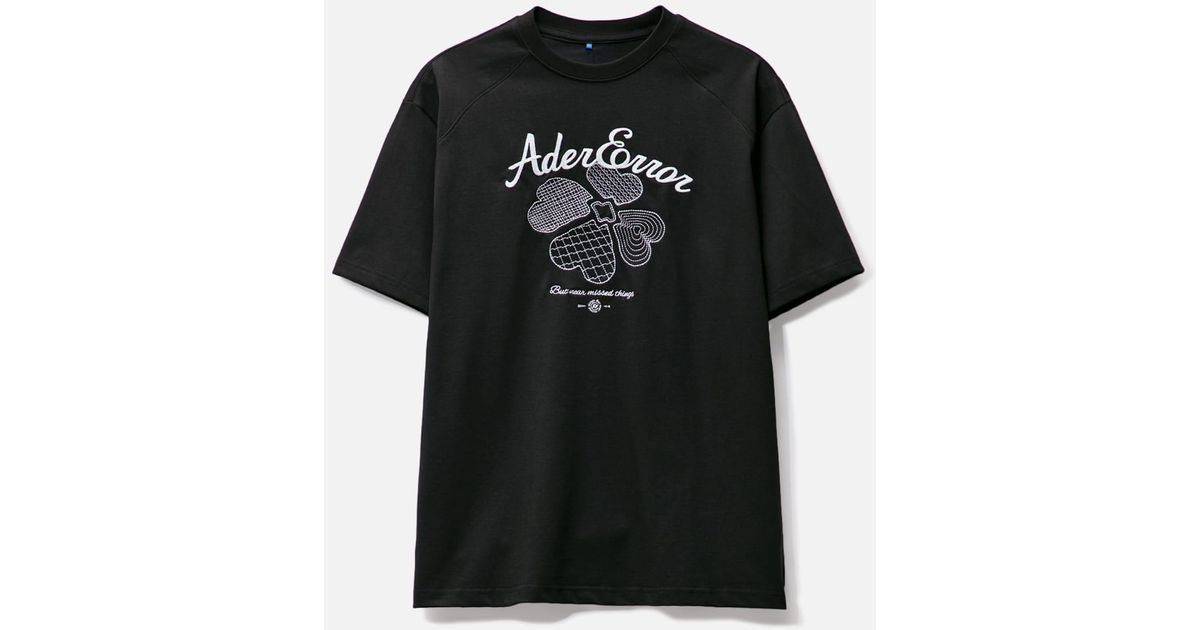 ADER error Tever Logo Print T-shirt in Black for Men | Lyst Canada
