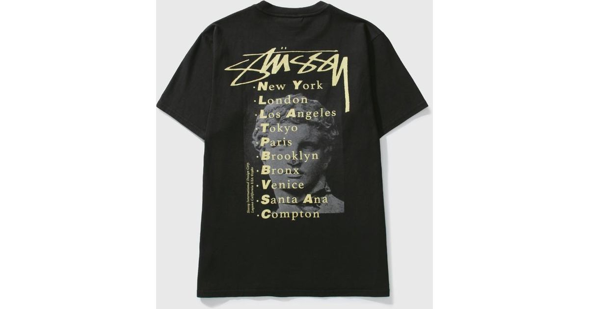 Stussy Statue Pigment Dyed T-shirt in Black for Men | Lyst