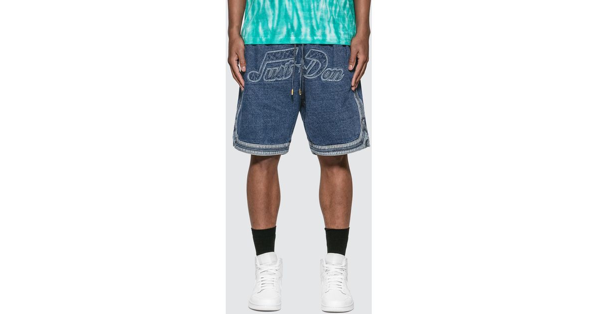 denim basketball shorts