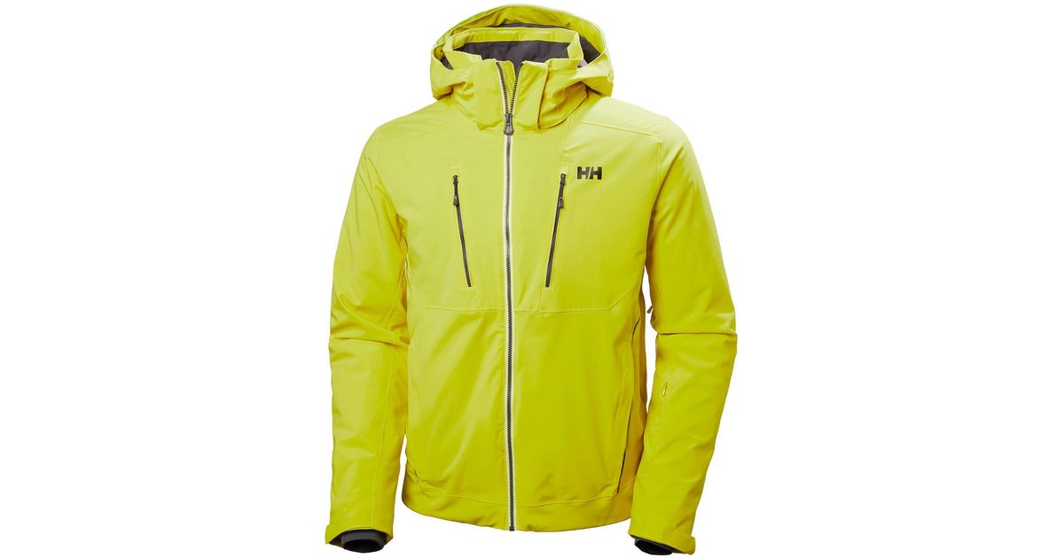helly hansen ski jacket yellow