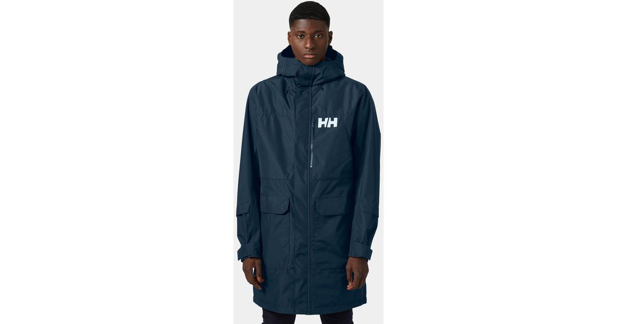 Helly Hansen rigging Insulated Raincoat Navy in Blue for Men | Lyst UK