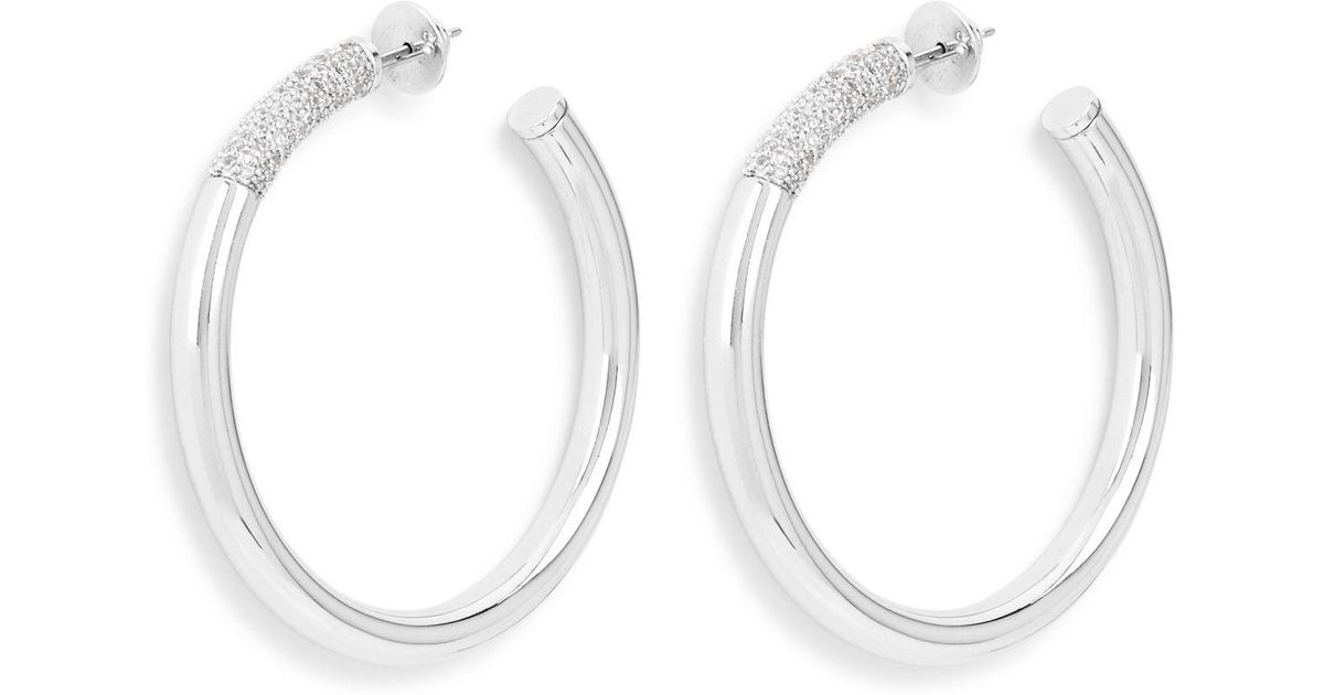 Lyst Henri Bendel Knot Hoop Earring In Metallic