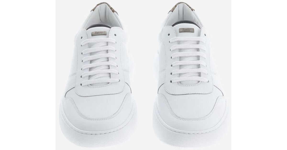 Herno Men's Monogram Court Shoes in White for Men | Lyst