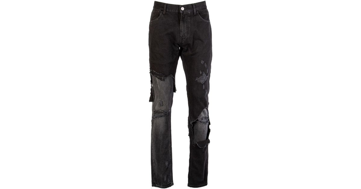 raf simons double layer jeans