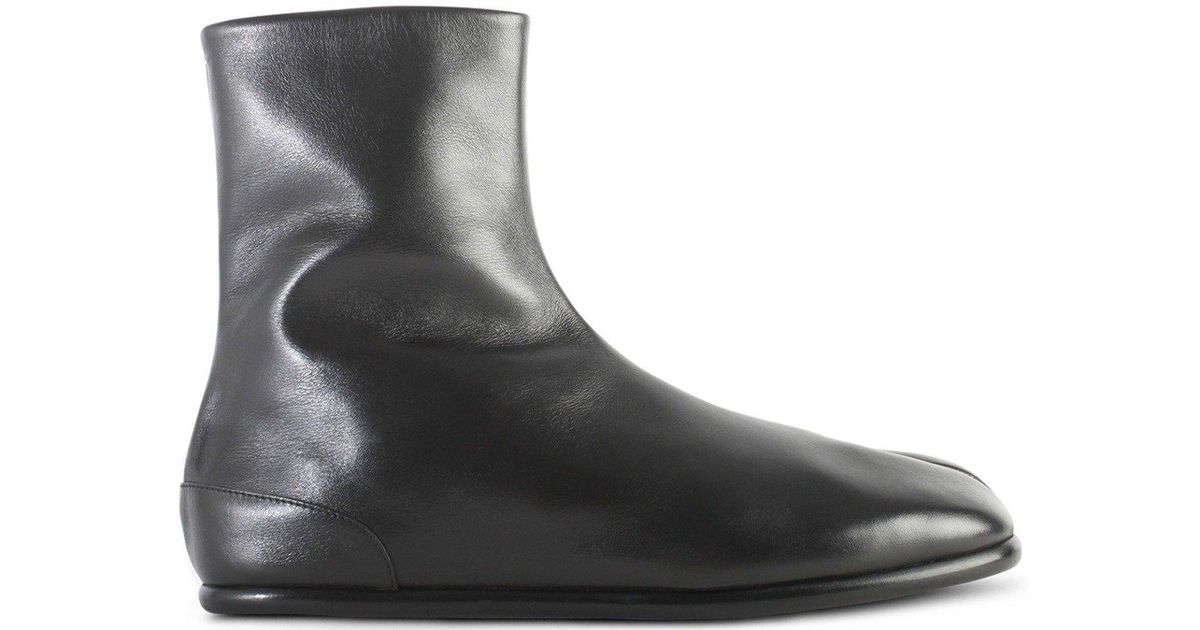 leather flat boots
