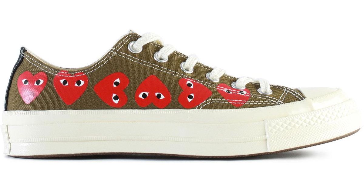 converse comme des garcons khaki