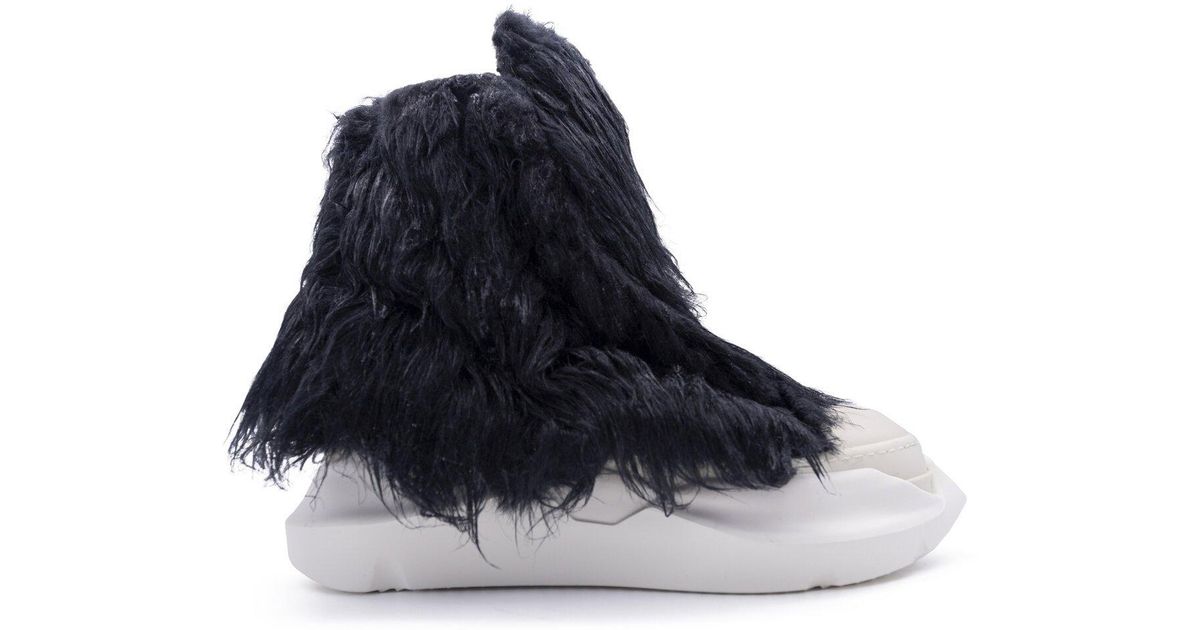 Rick Owens DRKSHDW Abstract High-top Sneakers In Black/milk for