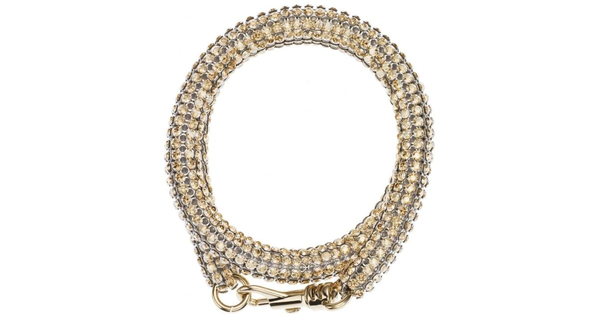 Atelier Swarovski Metallic Slim Double Bolster Bracelet Gold Atelier Swarovski Metallic Slim Double Bolster Bracelet Gold