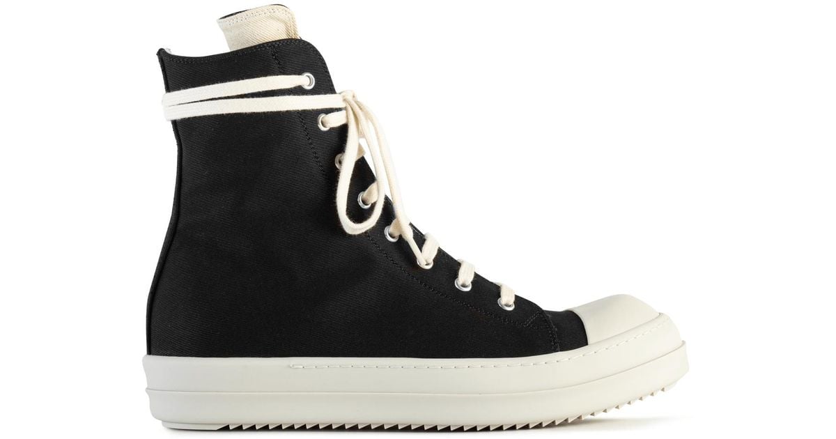 Rick Owens DRKSHDW Synthetic Lace-up Nylon High-top Sneakers in Black ...