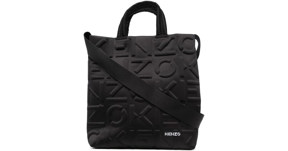 KENZO Monogram Tote Bag in Black for Men | Lyst
